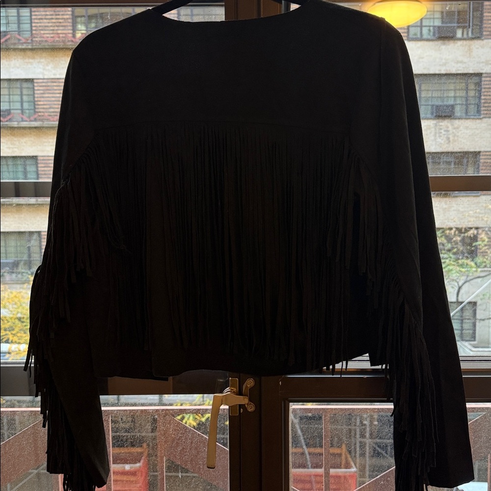 🐴 Vocal Women’s Faux Suede Western Fringe Jacket 🐴 - Picture 7 of 8